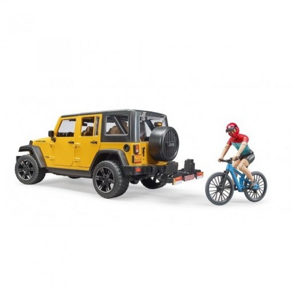 Bruder Jeep Wrangler Rubicon sa biciklistom 025434