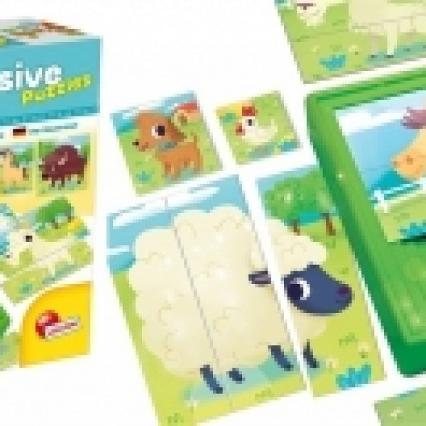 CAROTINA EDUKATIVNA SLAGALICA THE FARM 9 PROGRESSIVE BABY PUZZLES LISCIANI