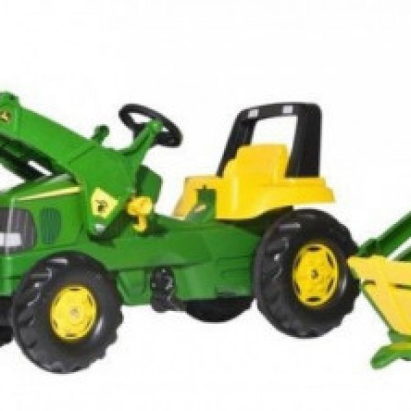 Rolly toys John Deere Traktor na pedale sa prikolicom i kašikom