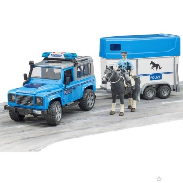 Dzip Land Rover policijski sa prikolicem i konjem 025885