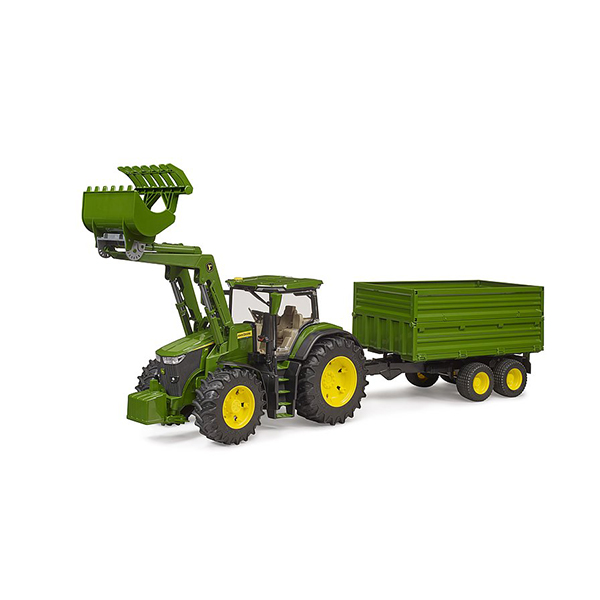 Traktor John Deere 350 sa utvoarivacem i prikolicom 031558