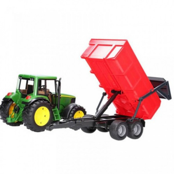 Traktor JD sa prikolicom crvenom 020576